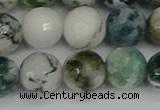 CAG9841 15.5 inches 12mm faceted round tree agate beads