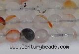 CAG9890 15.5 inches 6mm faceted round dendritic agate beads