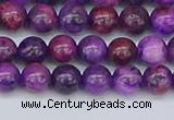 CAG9918 15.5 inches 6mm round purple crazy lace agate beads