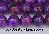 CAG9919 15.5 inches 8mm round purple crazy lace agate beads