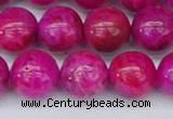 CAG9927 15.5 inches 10mm round fuchsia crazy lace agate beads