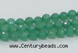 CAJ02 15.5 inches 6mm faceted round green aventurine jade beads