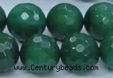 CAJ08 15.5 inches 20mm faceted round green aventurine jade beads