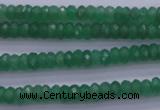 CAJ15 15.5 inches 4*6mm faceted rondelle green aventurine beads