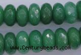 CAJ18 15.5 inches 8*16mm faceted rondelle green aventurine beads