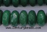 CAJ20 15.5 inches 10*20mm faceted rondelle green aventurine beads