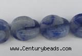 CAJ584 15.5 inches 16*16mm curved moon blue aventurine beads wholesale