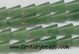 CAJ660 15.5 inches 8*10mm cone green aventurine beads