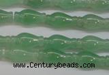 CAJ662 15.5 inches 7*14mm vase-shaped green aventurine beads