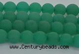 CAJ711 15.5 inches 6mm round matte green aventurine beads