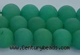 CAJ713 15.5 inches 10mm round matte green aventurine beads