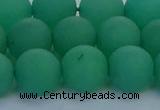 CAJ714 15.5 inches 12mm round matte green aventurine beads