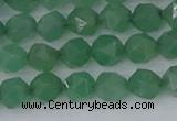 CAJ731 15.5 inches 6mm faceted nuggets green aventurine beads