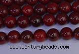 CAJ750 15.5 inches 4mm round apple jasper beads wholesale