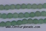 CAJ800 15.5 inches 4mm round matte green aventurine beads wholesale