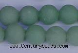 CAJ805 15.5 inches 14mm round matte green aventurine beads wholesale