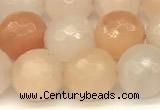 CAJ821 15 inches 8mm faceted round pink aventurine beads