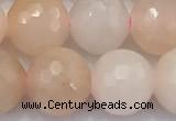 CAJ859 15 inches 10mm faceted round pink aventurine beads