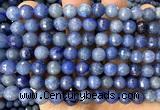 CAJ895 15 inches 8mm faceted round blue aventurine beads wholesale
