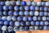 CAJ896 15 inches 10mm faceted round blue aventurine beads wholesale