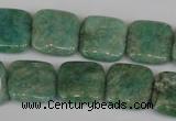 CAM1028 15.5 inches 16*16mm square natural Russian amazonite beads