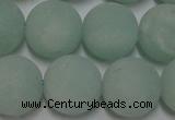 CAM1115 15.5 inches 14mm round matte amazonite beads wholesale