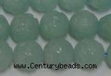 CAM1124 15.5 inches 12mm carved round amazonite beads wholesale