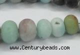 CAM1135 15.5 inches 6*10mm - 15*20mm rondelle matte amazonite beads