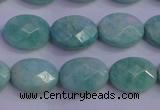 CAM1203 15.5 inches 10*14mm faceted oval Russian amazonite beads