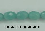 CAM140 15.5 inches 10*14mm faceted drum amazonite gemstone beads