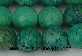 CAM1405 15.5 inches 14mm faceted round Russian amazonite beads