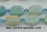 CAM1425 15.5 inches 8*12mm oval Chinese amazonite beads