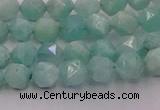 CAM1436 15.5 inches 6mm faceted nuggets amazonite gemstone beads