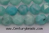 CAM1437 15.5 inches 8mm faceted nuggets amazonite gemstone beads