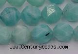 CAM1438 15.5 inches 10mm faceted nuggets amazonite gemstone beads