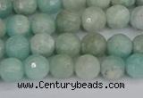 CAM1451 15.5 inches 6mm faceted round amazonite gemstone beads