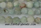 CAM1472 15.5 inches 6mm faceted nuggets Brazilian amazonite beads