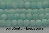 CAM1500 15.5 inches 4mm round natural peru amazonite beads