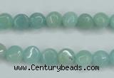 CAM151 15.5 inches 8mm flat round amazonite gemstone beads