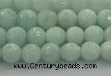 CAM1511 15.5 inches 6mm faceted round natural peru amazonite beads