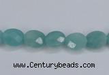 CAM158 15.5 inches 8*10mm faceted oval amazonite gemstone beads