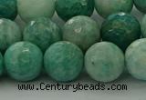 CAM1583 15.5 inches 10mm faceted round Russian amazonite beads