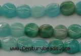 CAM1590 15.5 inches 6mm flat round Russian amazonite beads