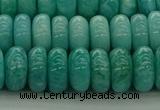 CAM1603 15.5 inches 6*10mm rondelle natural peru amazonite beads