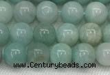 CAM1680 15.5 inches 4mm round natural amazonite beads wholesale