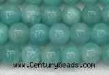 CAM1690 15.5 inches 4mm round natural amazonite gemstone beads