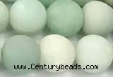 CAM1797 15 inches 8mm round matte amazonite beads