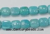 CAM306 15.5 inches 10*10mm square natural peru amazonite beads wholesale