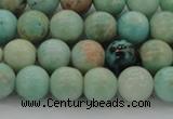 CAM322 15.5 inches 8mm round natural peru amazonite beads