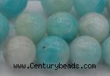 CAM335 15.5 inches 12mm round natural peru amazonite beads